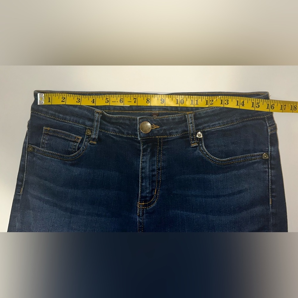 Kut from the Kloth Women Size 12 Jeans Mia Toothpick Skinny Blue Denim Dark Wash - Picture 6 of 7